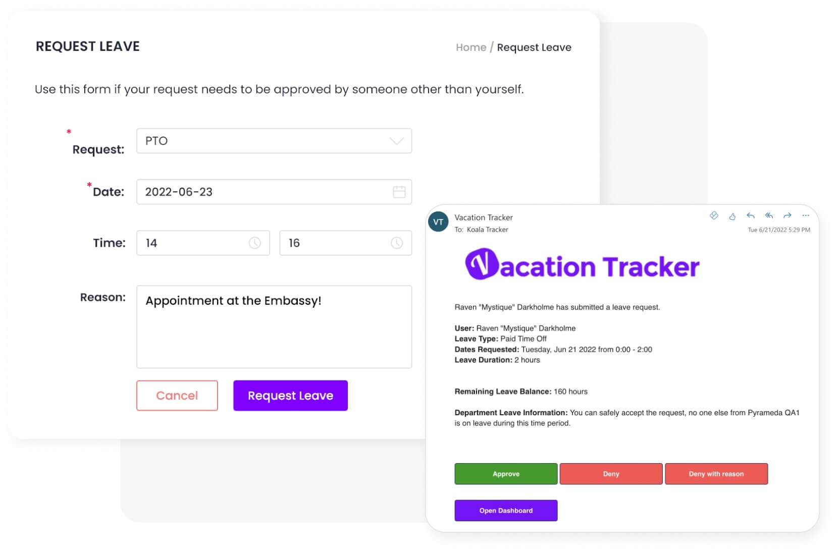 All your leave data in one place