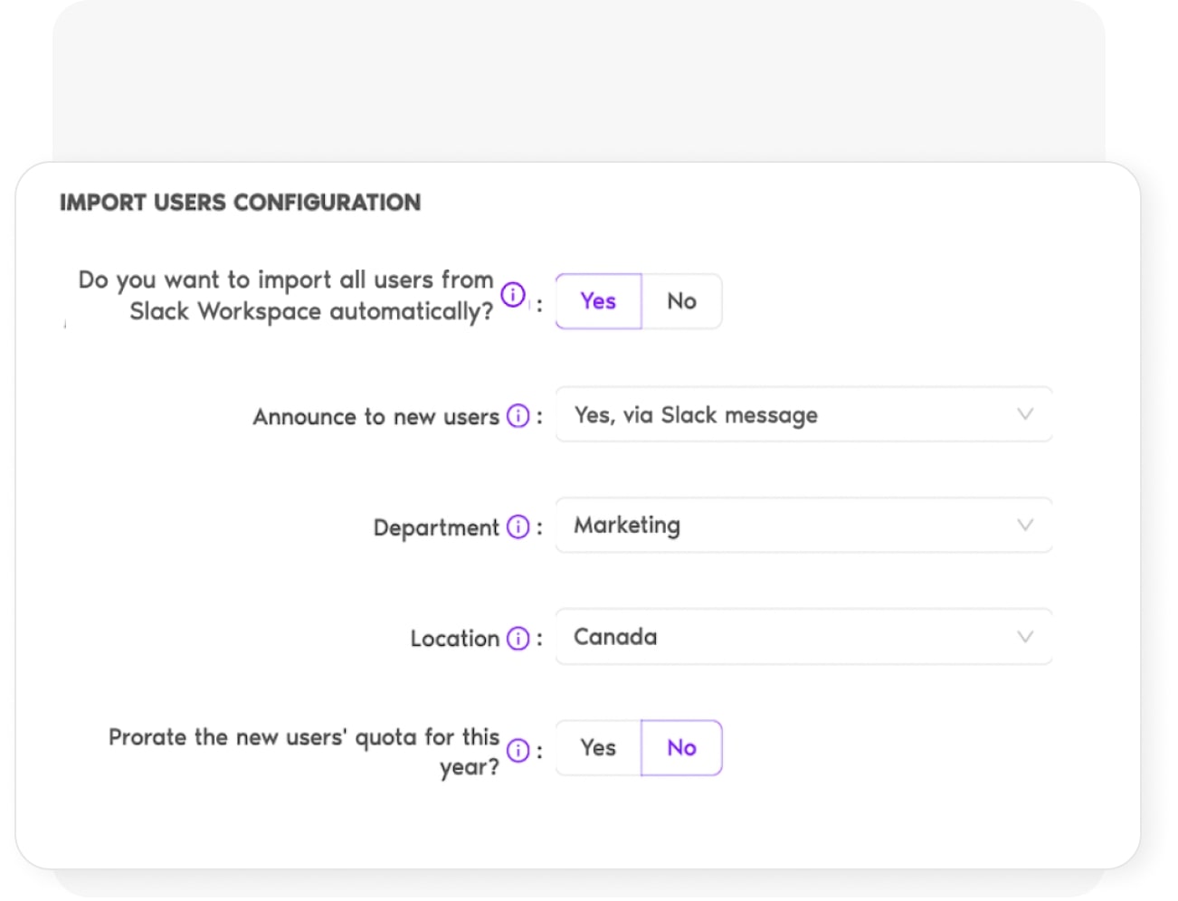 Importez facilement les nouveaux utilisateurs Slack dans Vacation Tracker