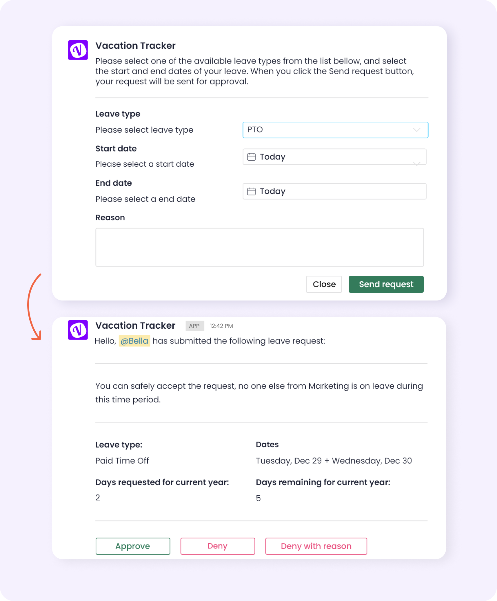 Easily manage leave requests and approvals