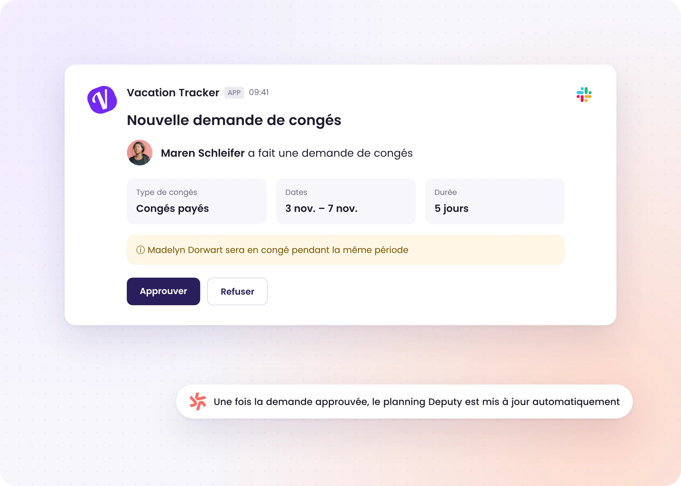 Des approbations qui suivent votre organigramme