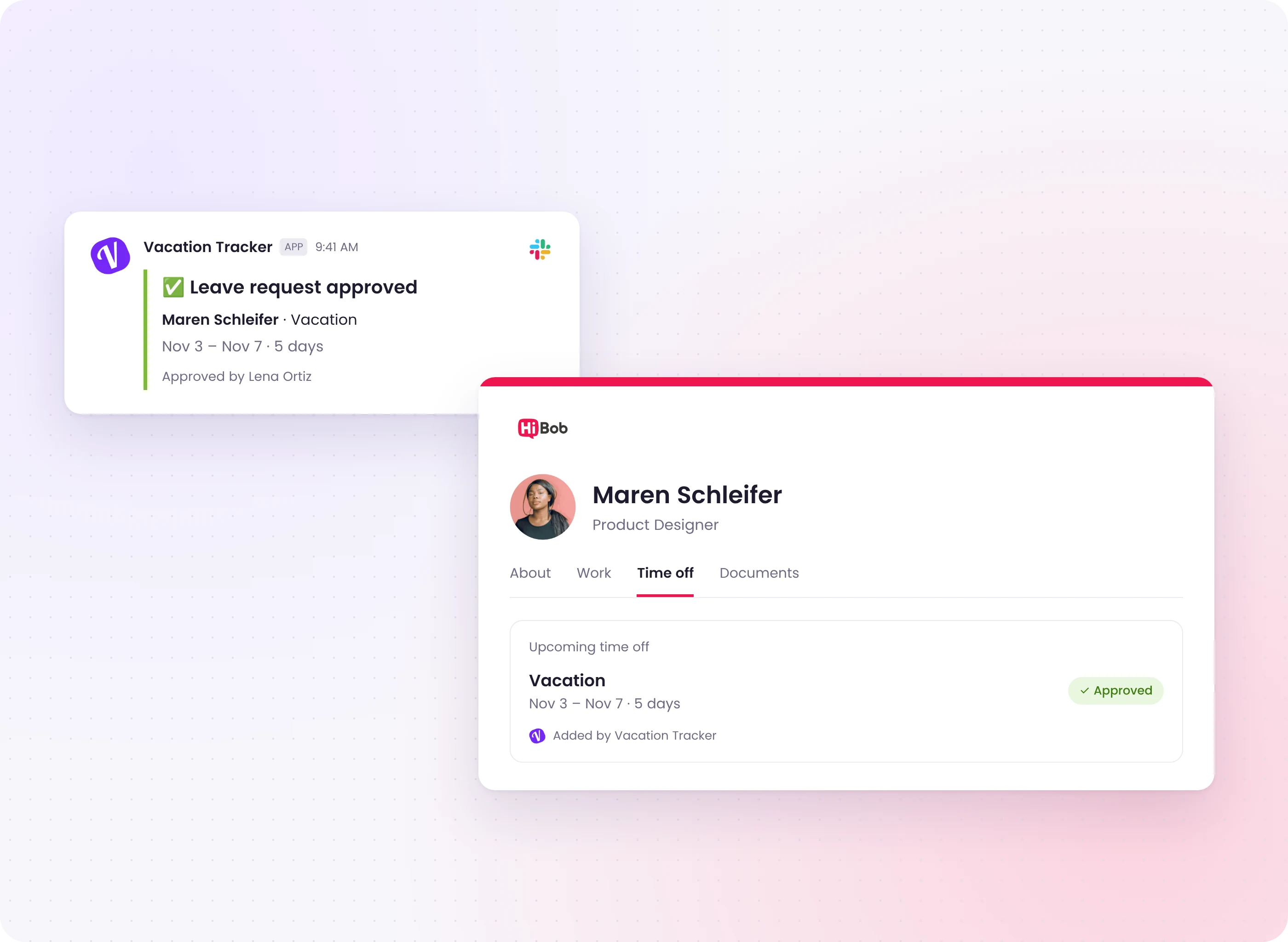 Easy Leave for Employees. Clean People Data in HiBob.