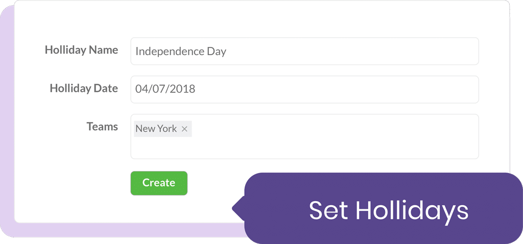 Set Your Team’s Holidays Quickly